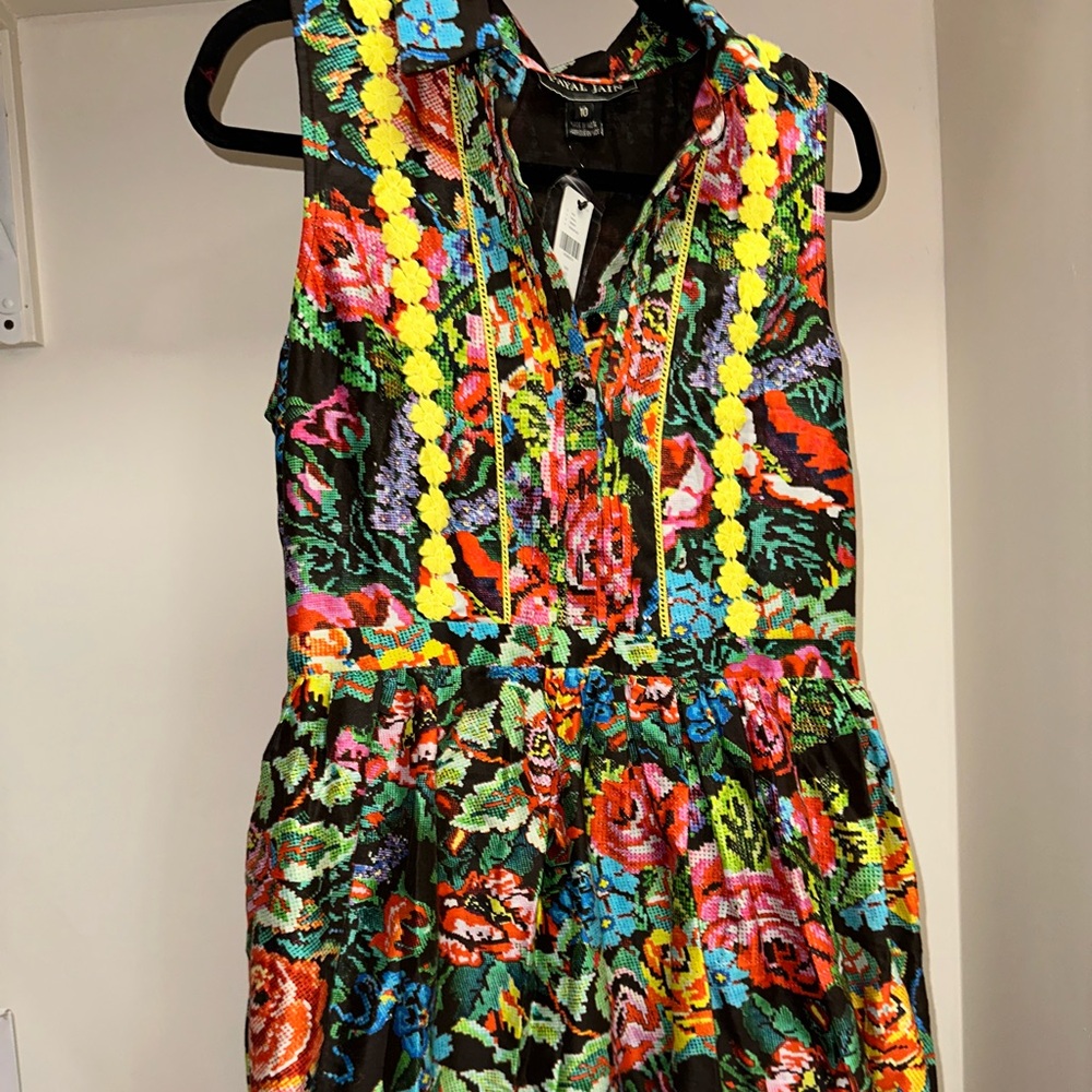 NWT $298 Anthropologie Payal Jain Pixie Floral Dress L XL 12 10 14 - Picture 8 of 8